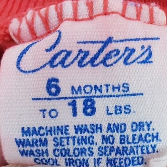 Vintage Carters Red Llama Jumpsuit Romper 6 Mo - Picture 11 of 13